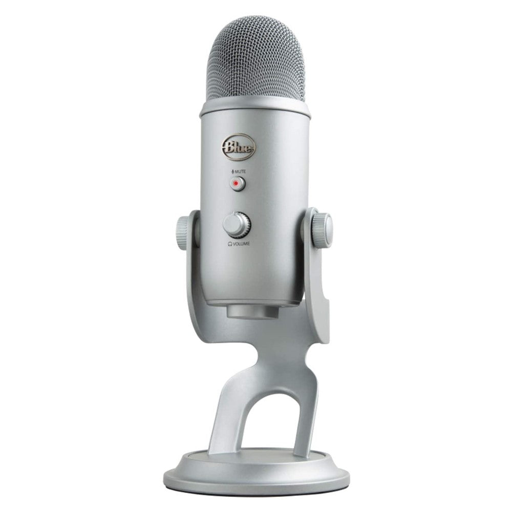 Blue Yeti USB Microphone for PC & Mac - Professional Studio Quality Recording, Podcasting, Streaming & Voiceovers (Gray) - Perfect for Home Studios, Gamers & Content Creators