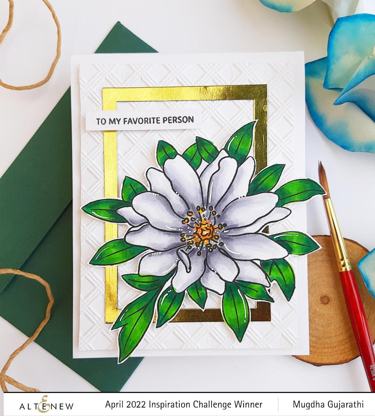 Wood Anemone Outline Stamp Set for DIY Floral Painting - Perfect for Scrapbooking, Card Making & Handmade Greeting Cards