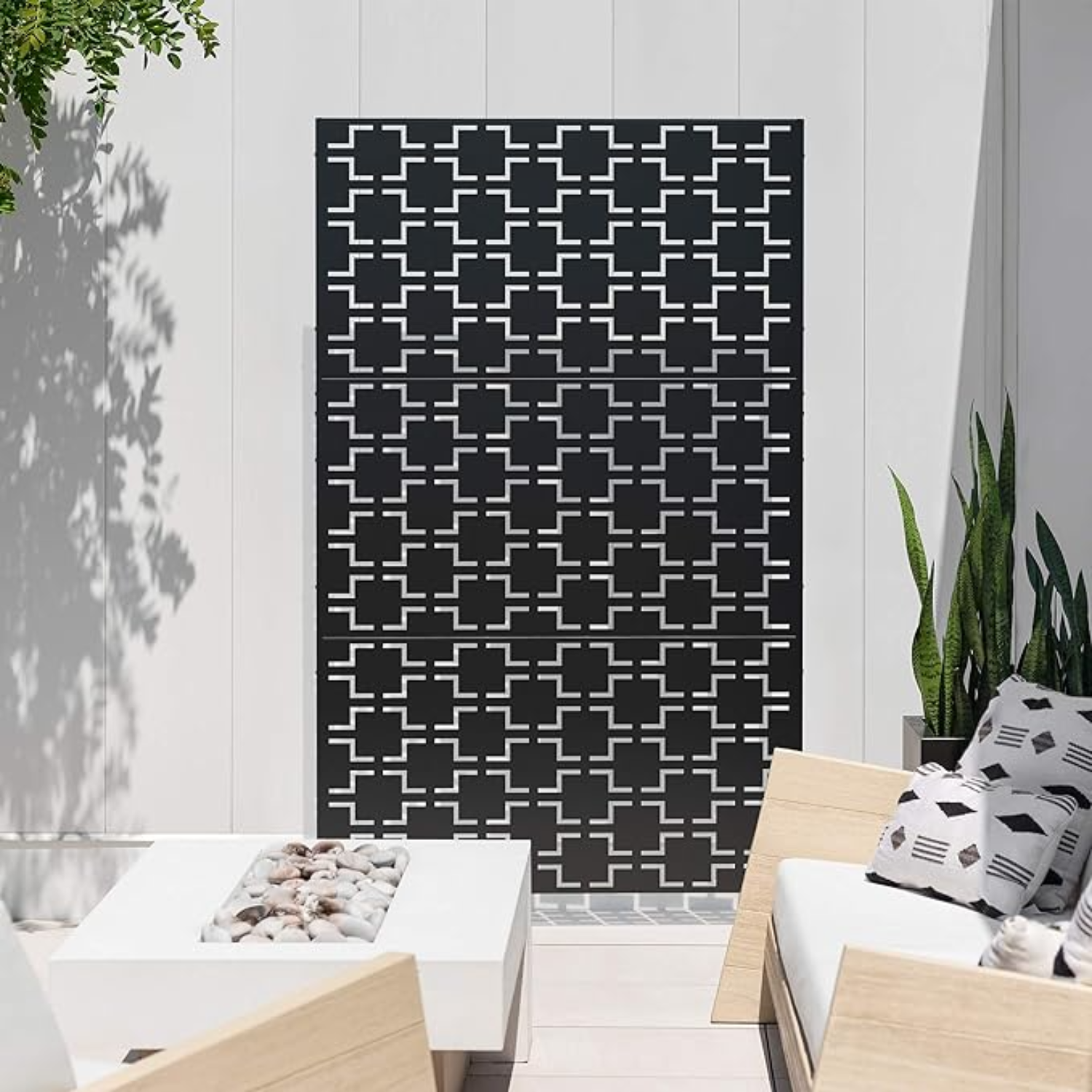 Quadra Polypropylene 3-Piece Privacy Screen for Office, Home & Outdoor Use - Room Divider, Partition Wall & Decorative Screen