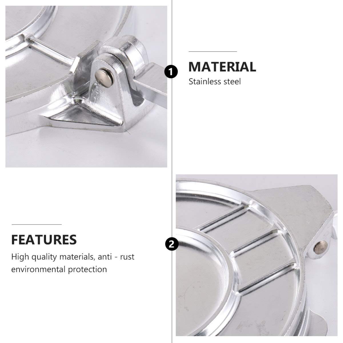DOITOOL Cast Iron Tortilla Press - Heavy Duty Roti Maker, Chapati Machine, Comal for Tacos, Dumplings & Bread - Durable Steel & Aluminum Alloy Construction - Perfect for Home Cooking, Restaurants & Mexican Cuisine