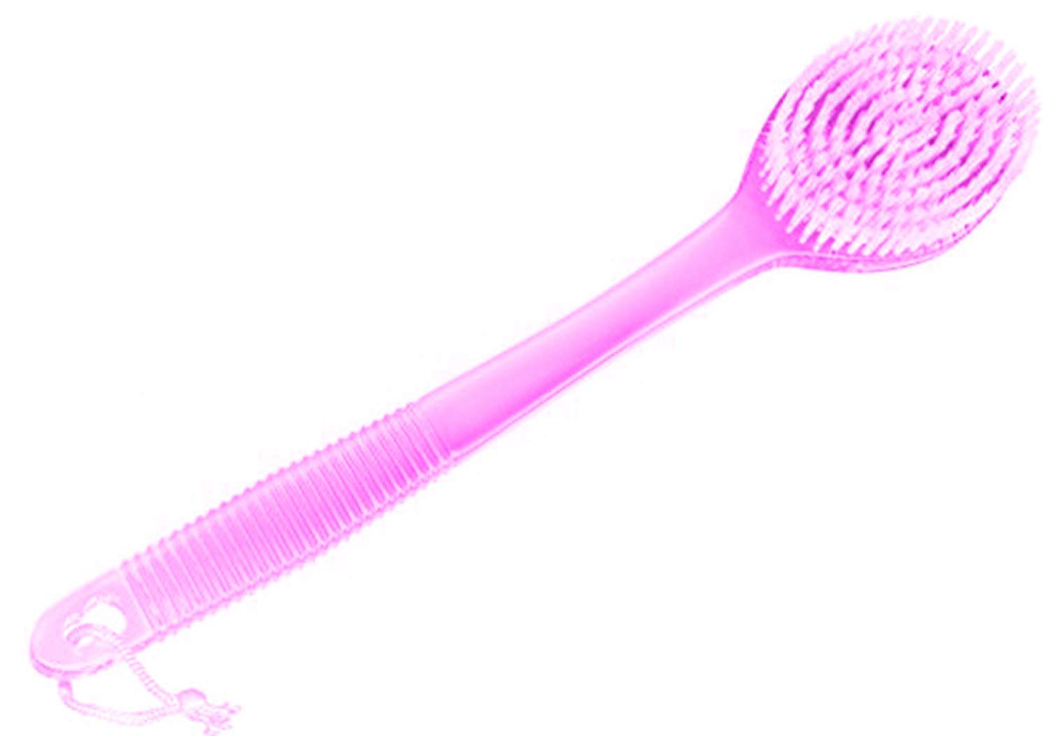 Soft Bristle Full Back Body Scrubber Brush for Exfoliation & Deep Cleansing - Pink Bath Brush for Shower, Spa & Dry Brushing Skin Care Routine