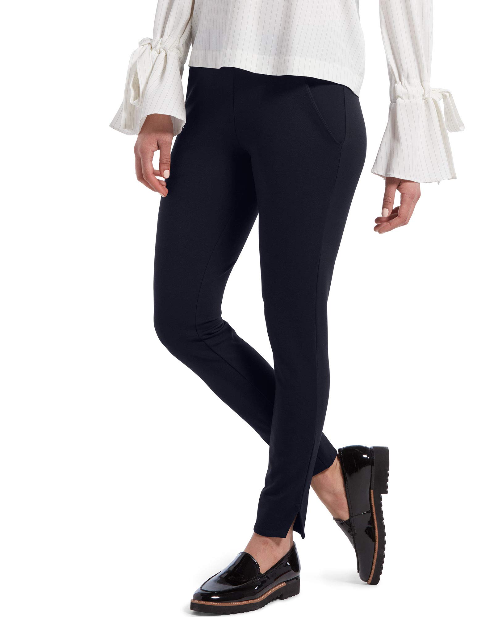 HUE Women’s Ponte 7/8 Leggings - Stretchy High-Waisted Workout Pants for Yoga, Running & Everyday Wear | Comfortable Office to Gym Versatile Bottoms