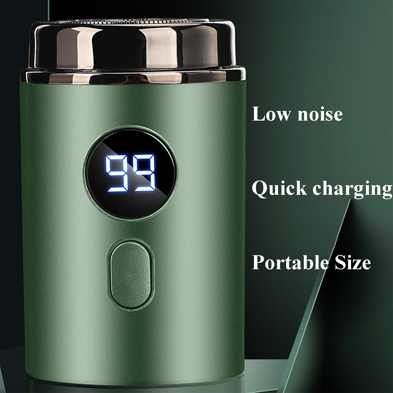 2025 Upgraded Mini Portable Electric Shaver - USB C Rechargeable with LED Power Display - Compact Travel & Car Trimmer for Men - Home & Office Grooming Essential (Blue)