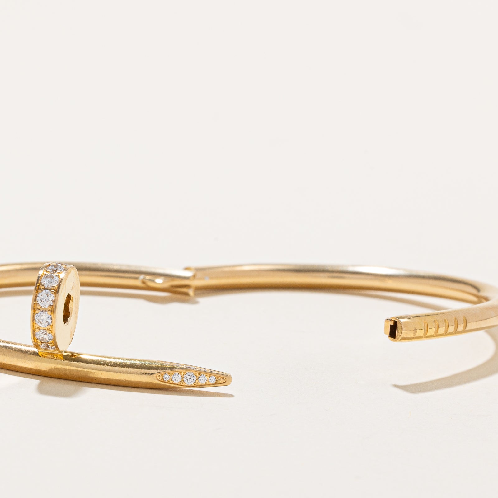 Cartier Juste un Clou Diamond Bracelet - Classic 18K Gold Bangle with 30.57ctw Diamonds | Luxury Jewelry Gift for Women | Perfect for Weddings, Anniversaries & Special Occasions