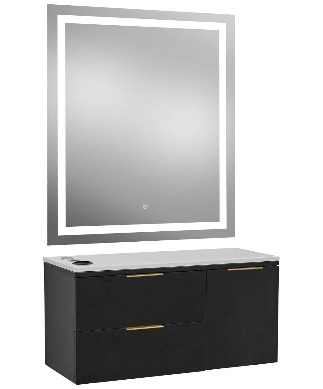 PIBBS 6002 Capri Professional Hair Styling Station with LED Mirror - Salon & Home Hairdressing Setup for Stylists & DIY Beauty