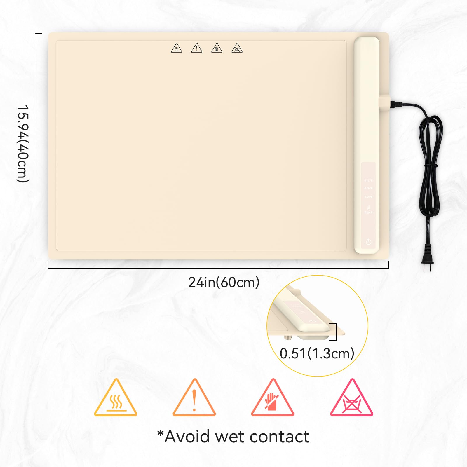 Electric Warming Tray with Adjustable Temperature - Fast Heating Food Warmer for Buffets, Parties & Restaurants | Portable Hot Plate to Keep Meals Warm | Perfect for Catering, Home Dinners & Office Events