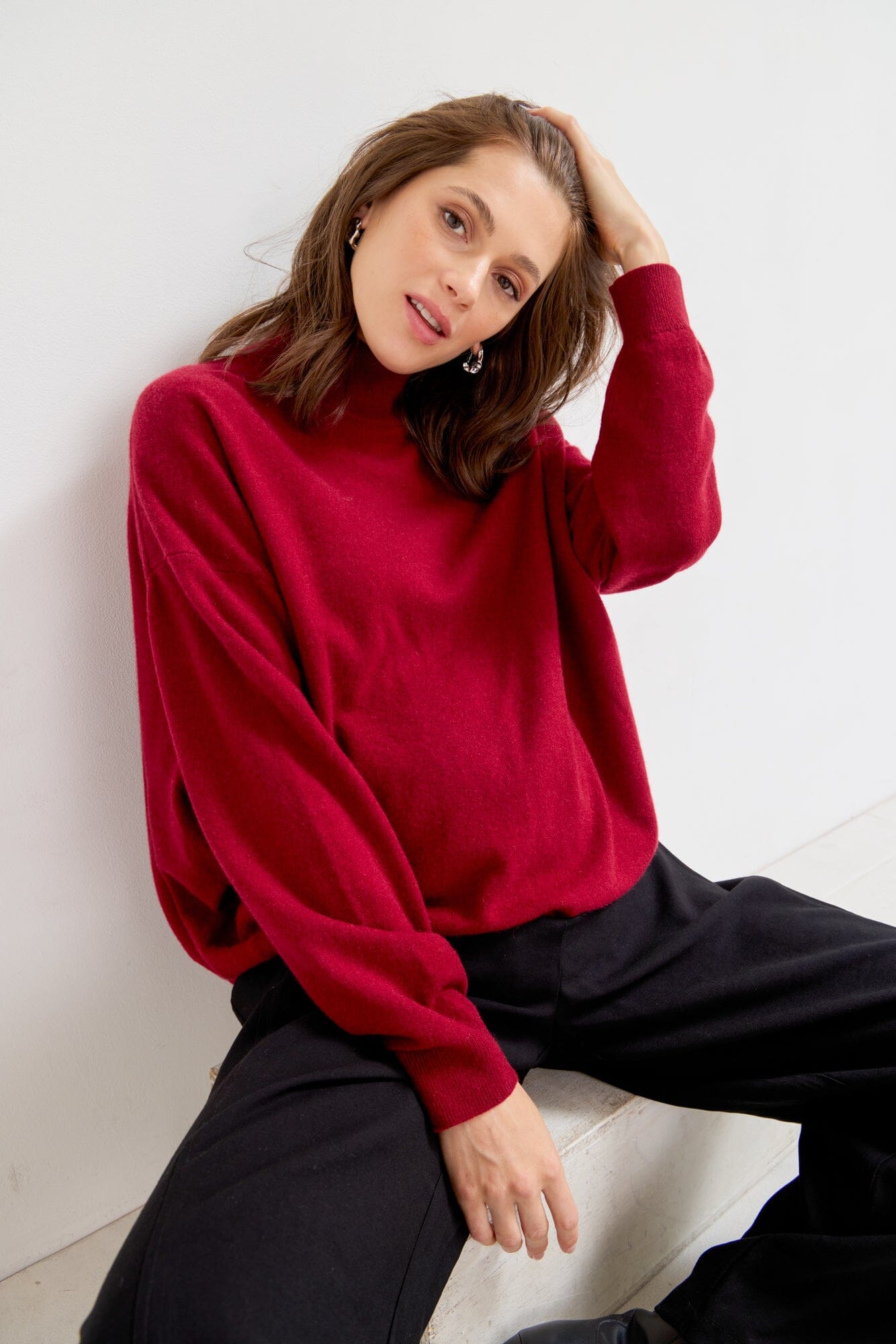 Luxury Estella Cashmere Turtleneck Sweater for Women - Soft 100% Pure Cashmere Winter Pullover - Perfect for Office, Date Night & Holiday Outfits
