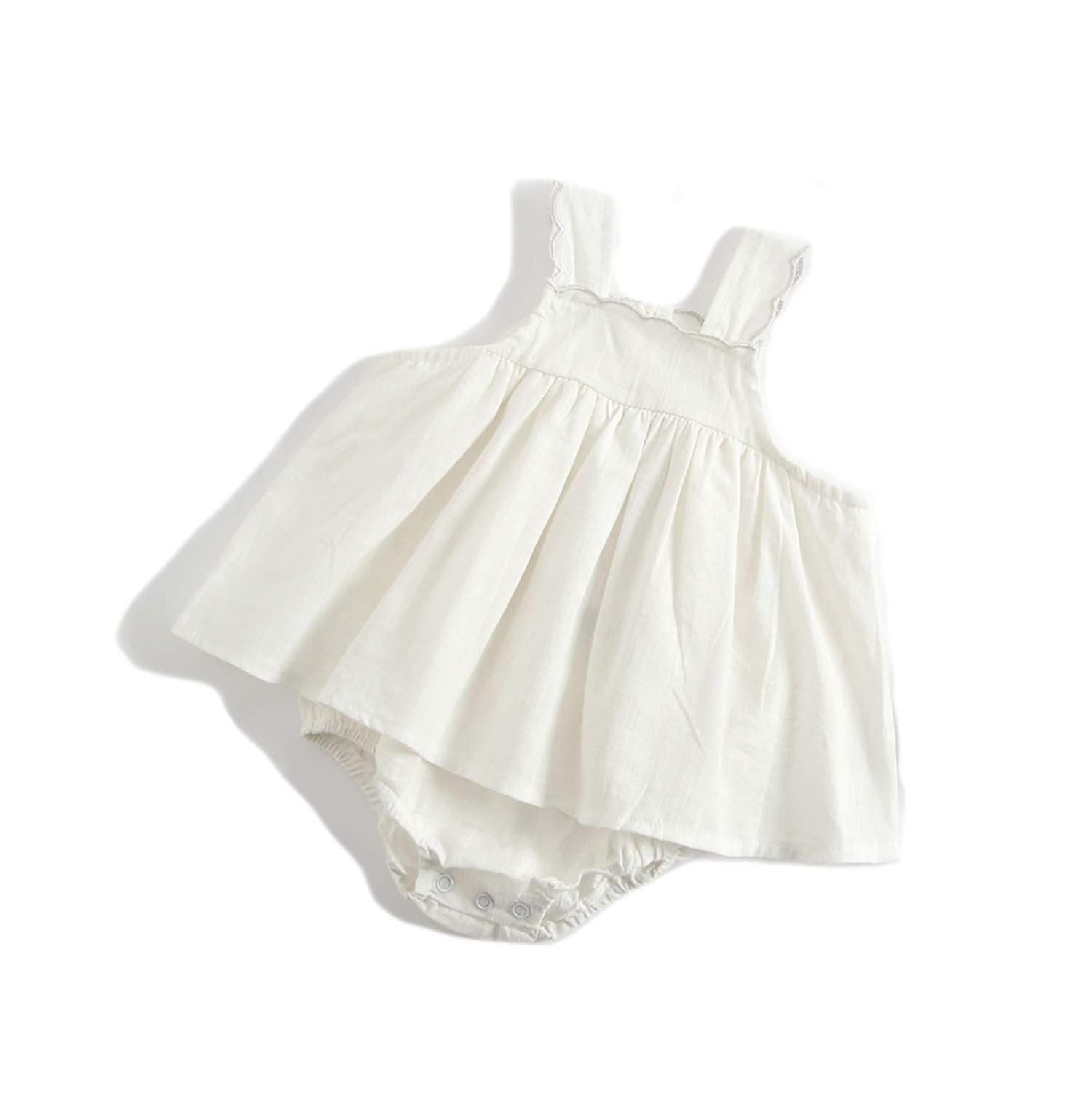 Newborn Baby Girl Floral Sleeveless Romper Jumpsuit - Summer Infant Bodysuit Outfit for Photoshoot, Party & Casual Wear