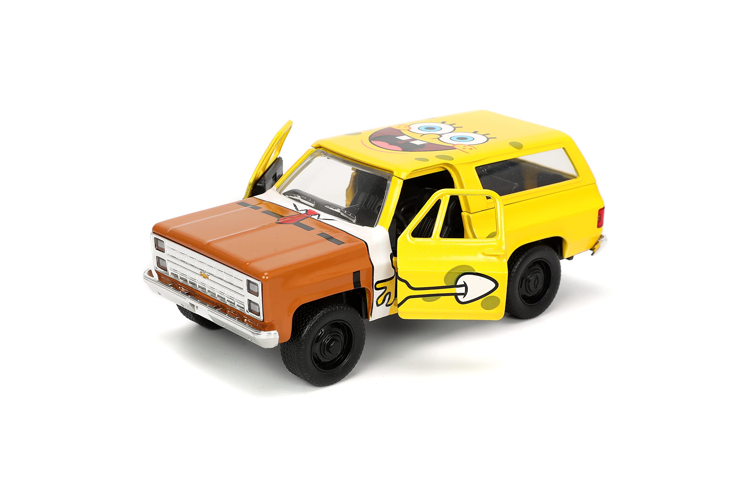 Jada Toys Spongebob Squarepants 1:32 Scale 1980 Chevy Blazer K5 Die-Cast Model Car with 1.65