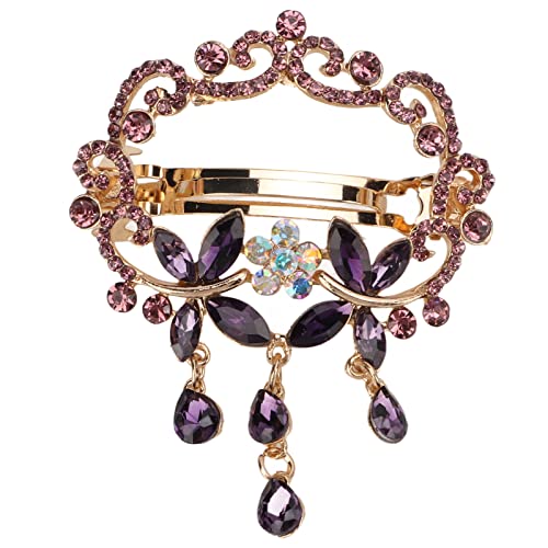 Elegant Small Hair Clips for Girls - Wedding, Date & Party Accessories (Purple)