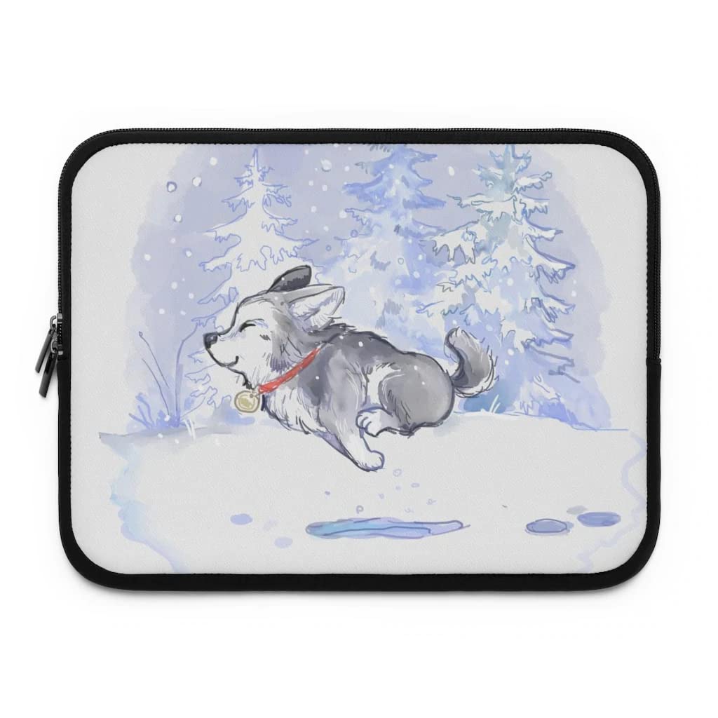 Happy Husky Laptop Sleeve - Protective Zippered Case for MacBook Air/Pro 13-15 Inch | Water-Resistant & Shockproof Laptop Bag | Perfect for Work, School & Travel Accessories