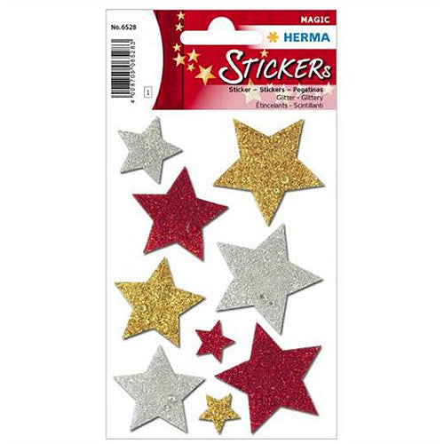 Colorful Star Stickers with Glitter - 6528 Pack - Perfect for Scrapbooking, DIY Crafts, and Kids' School Projects