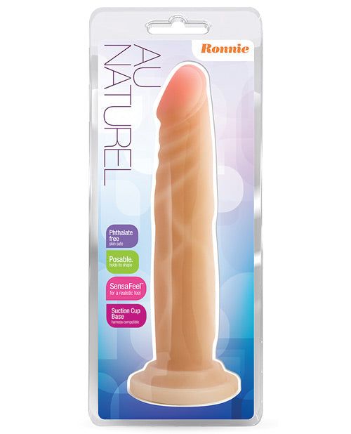 Au Naturel Ronnie Dildo with Suction Cup - 7.75 Inch Realistic Vanilla Shade - Perfect for Solo Play, Couples & BDSM Scenes
