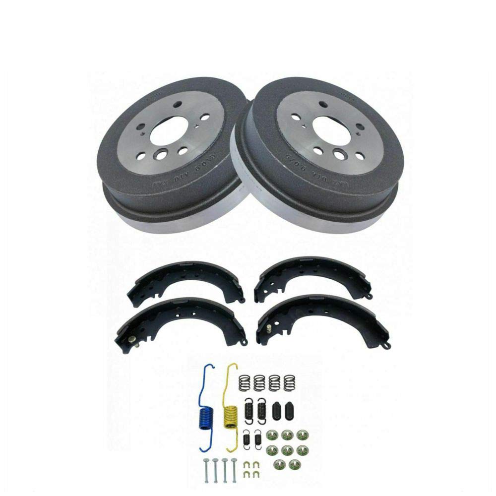 Rear Brake Drum and Shoe Kit Set LH RH with Hardware - Compatible with 1ABFS02817 | Perfect for Car, Truck & SUV Brake System Repairs & Maintenance