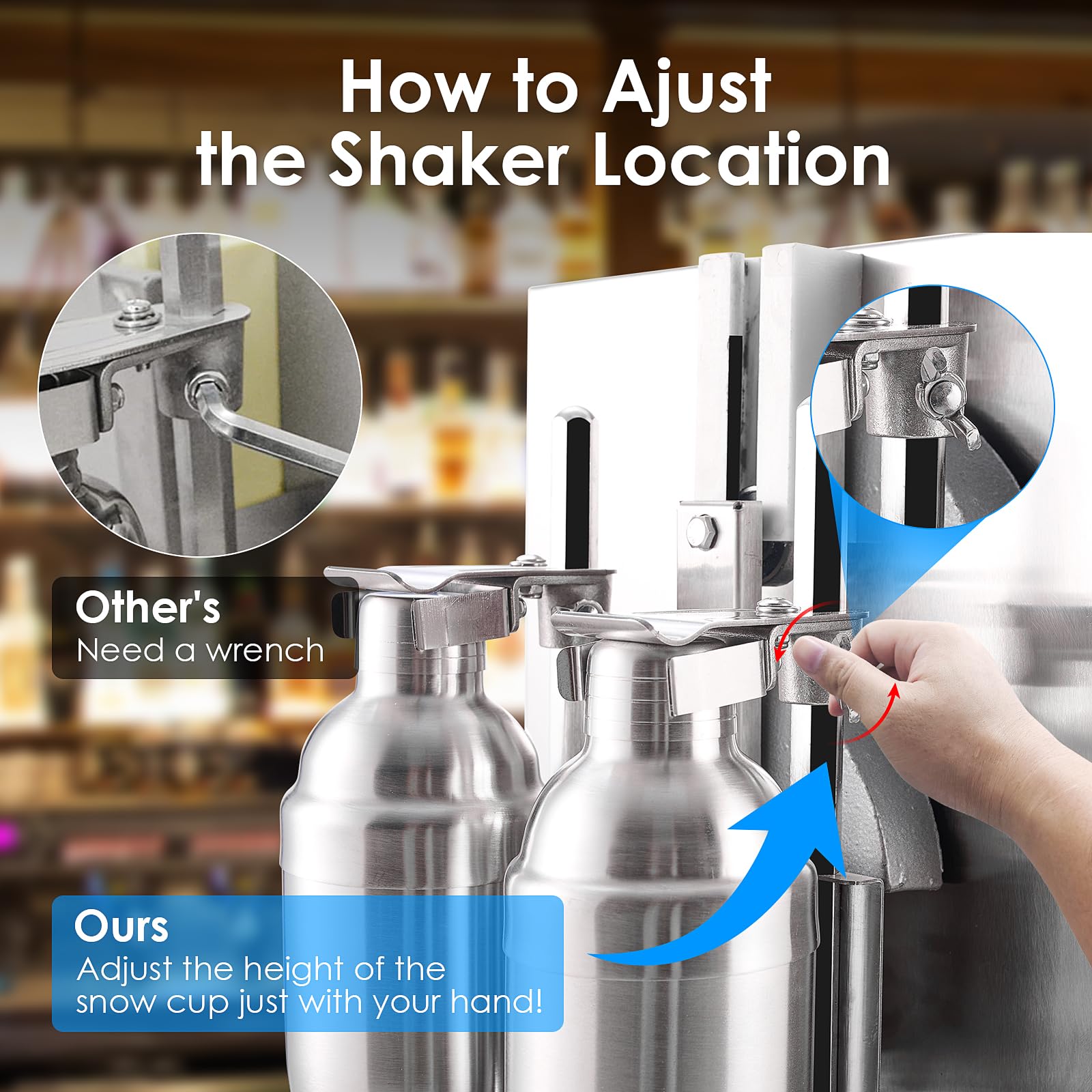 Electric Milk Tea Shaker Machine - Automatic Dual Frame Cocktail & Bubble Tea Mixer, 400r/min Stainless Steel with 750ml Double Cups - Perfect for Boba Tea, Juice, Coffee, Milk & Wine - Ideal for Tea Shops, Cafes & Home Bars