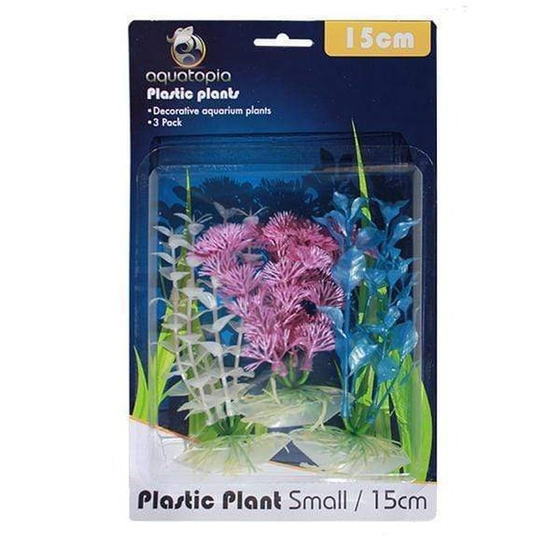 Aquatopia Pearl Plastic Plants 15cm - Artificial Aquatic Decor for Fish Tanks & Aquariums | Perfect for Home, Office & Pet Store Displays
