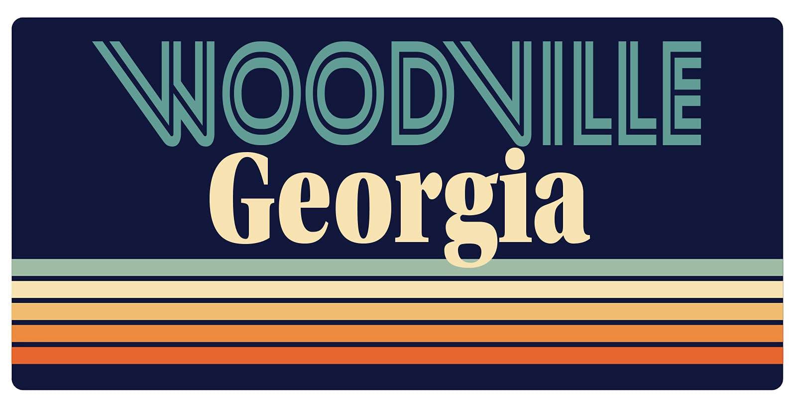 Vintage Woodville Georgia 5 x 2.5-Inch Refrigerator Magnet - Retro Souvenir Fridge Decor for Collectors & Travel Lovers - Perfect for Kitchen, Office & Gift Giving