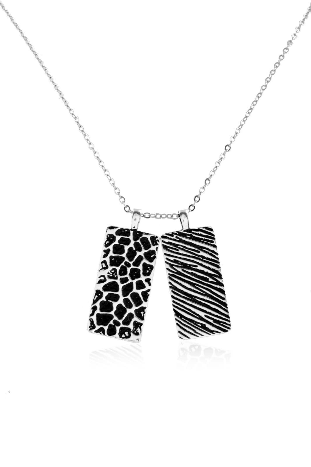 Sterling Silver Plated Double Curb Chain Box Necklace for Women - Elegant Layered Choker Jewelry Gift for Birthday, Anniversary & Valentine's Day