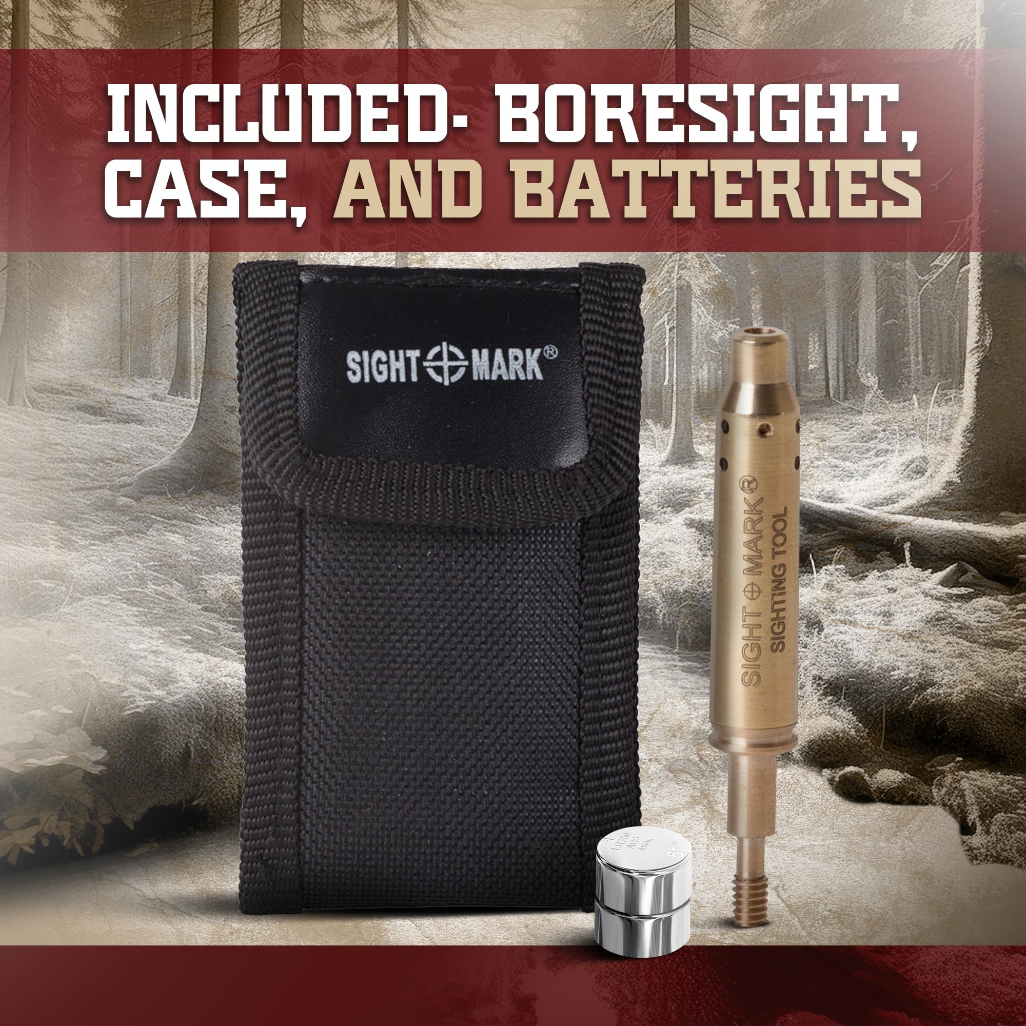 Sightmark Red Laser Arrow Bolt Boresighter - Precision Bow & Crossbow Sight Alignment Tool for Hunting & Target Practice