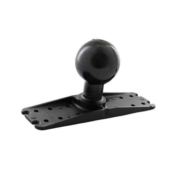 RAM E 111BU 3 x 11 Inch Rectangle Base with 3.38 Inch Ball Mount - Universal Mounting System for Marine, RV, ATV, and Off-Road Vehicle Accessories