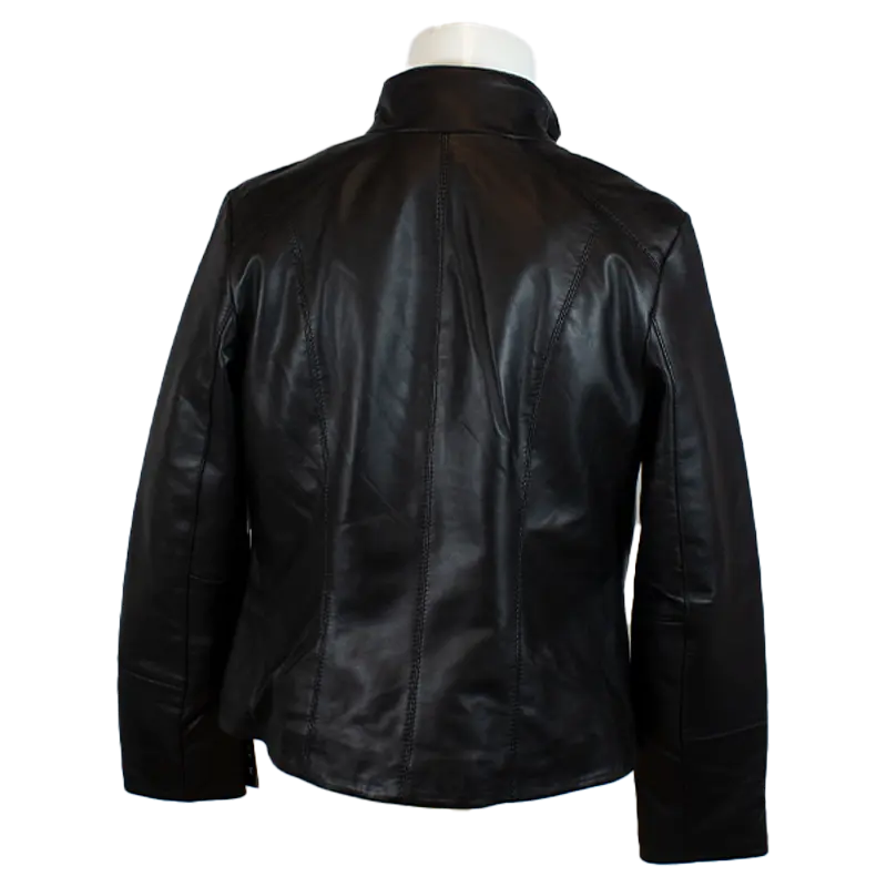 BOL Women's Classic Leather Jacket - Stylish Faux Leather Biker Jacket for Women, Trendy Outerwear for Fall & Winter, Perfect for Casual Outfits, Date Nights & Motorcycle Rides