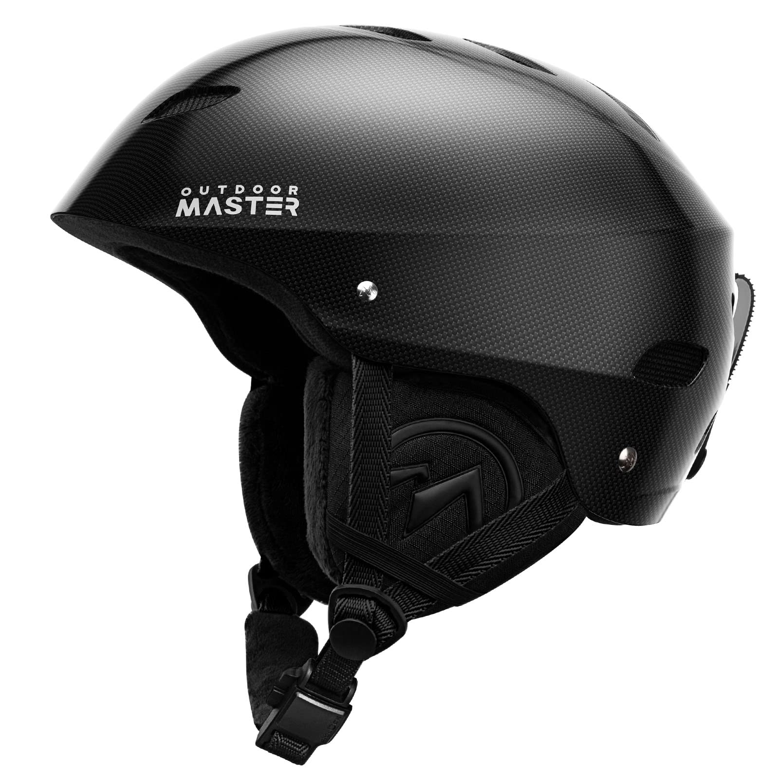 OutdoorMaster Kelvin Carbon Fiber Ski Helmet - Lightweight Snowboard Helmet for Men, Women & Youth - Perfect for Skiing, Snowboarding & Winter Sports
