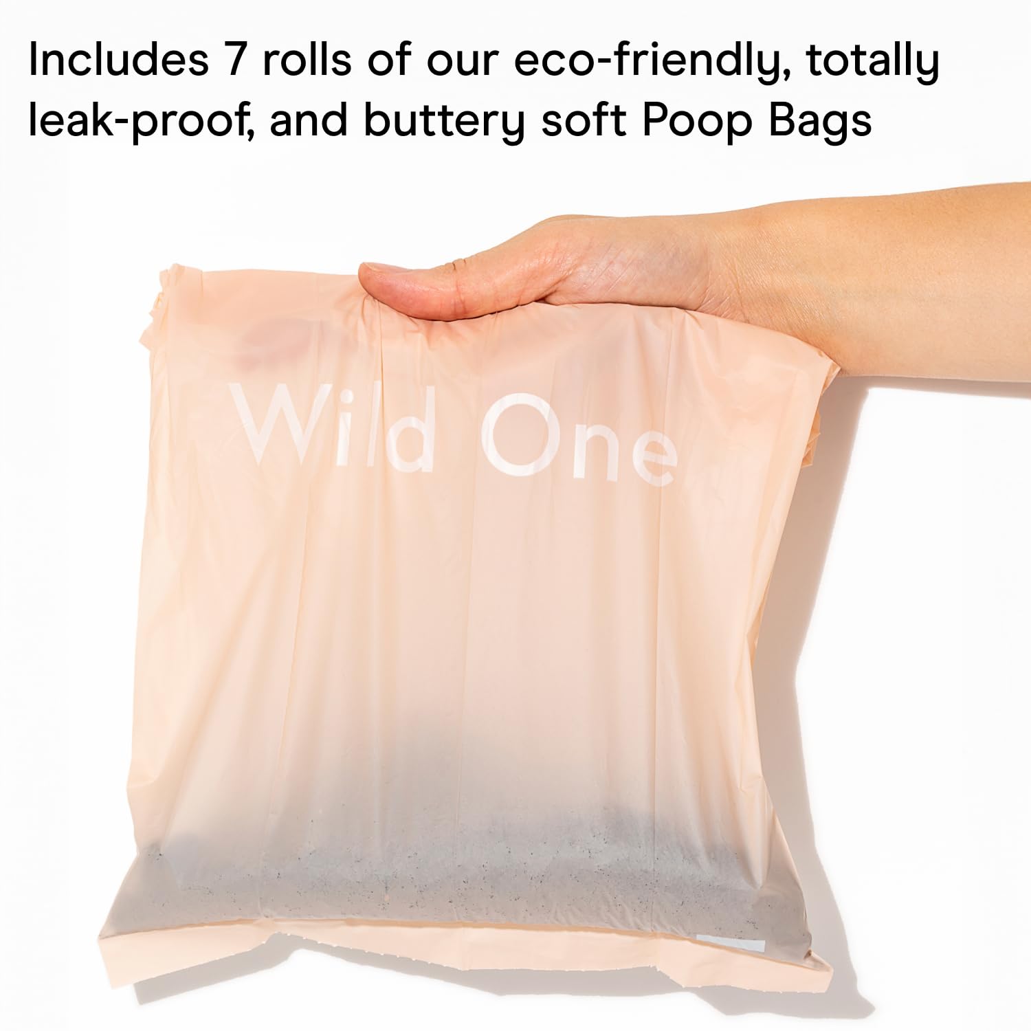 Wild One Dog Poop Bag Holder & Dispenser - Leak Proof with Leash Attachment & Easy Twist Top for Refills (Includes 1 Box Bags) - Black | Perfect for Walks, Hikes & Outdoor Adventures with Your Dog