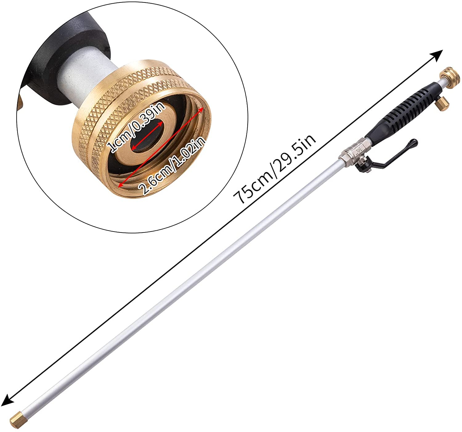 High Pressure Washer Gun with Nozzles - for Outdoor, Car & Deck Cleaning