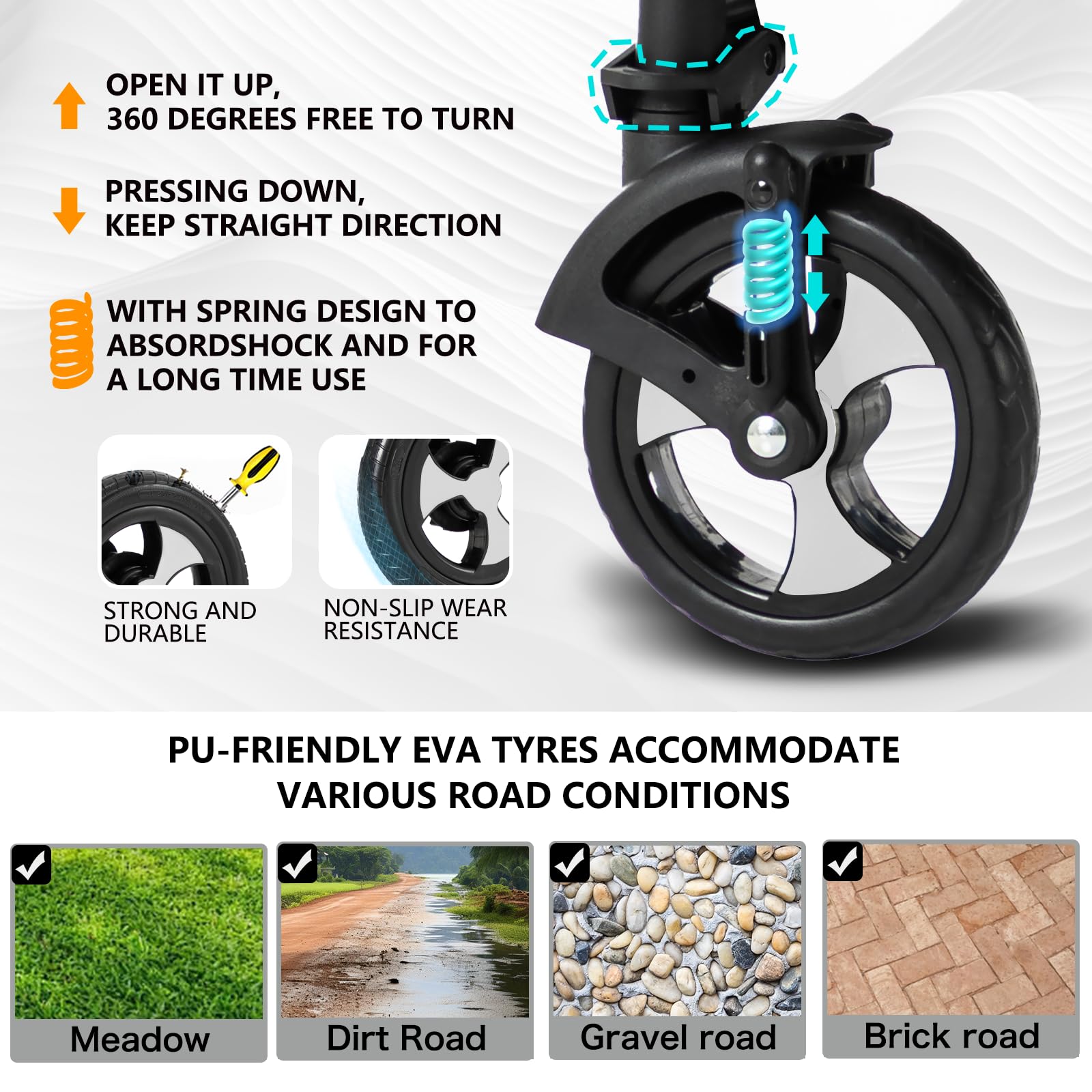 Blahoo 2-in-1 Baby Stroller for Newborns & Toddlers | Foldable Lightweight Aluminum Alloy Pushchair with Adjustable Backrest & Canopy | Perfect for City Walks, Shopping & Travel