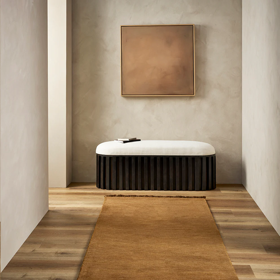 Baya Sandringham Floor Runner Rug - Pecan Brown 90cm x 500cm - Non-Slip Hallway Runner for Home & Office Decor