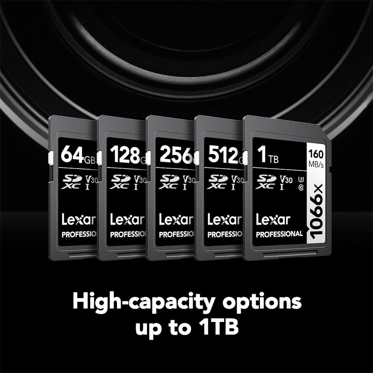 Lexar Professional 1066x 512GB SDXC UHS-I Memory Card - Silver Series, 160MB/s Read Speed for DSLR & Mirrorless Cameras - Perfect for 4K Video Recording, High-Speed Photography & Professional Workflows (LSD1066512G-BNNNU)
