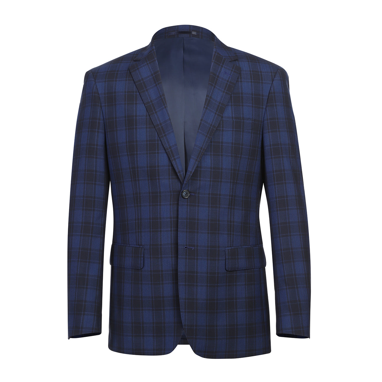 Alessandro Vitello by Renoir New Slim Fit Wool Suit Navy 566 - Premium Italian Wool Business Suit for Men | Perfect for Weddings, Office & Formal Events