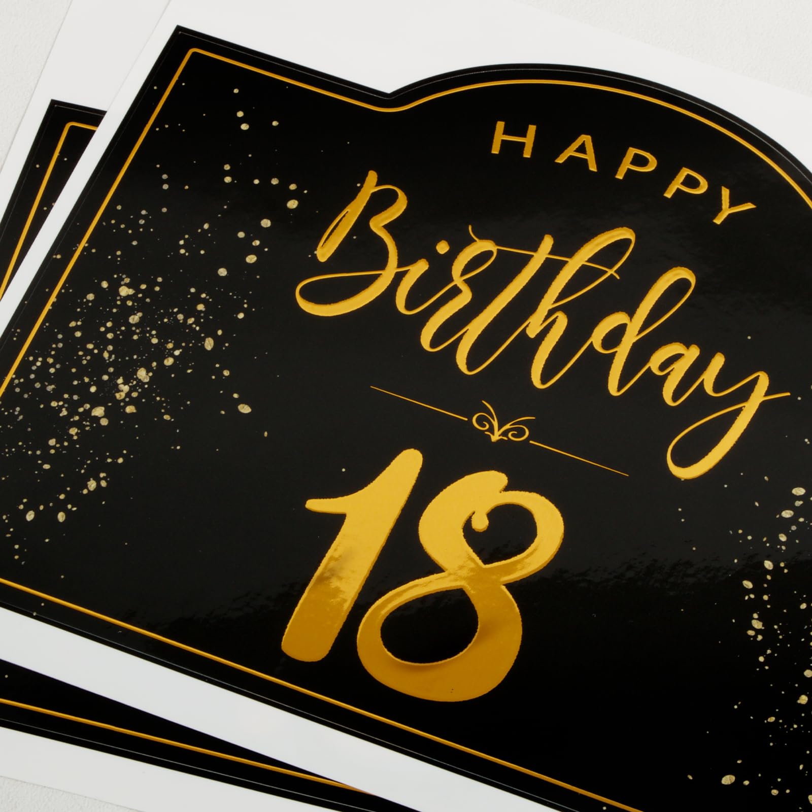 BOFUNX 18th Birthday Wine Bottle Labels - Adhesive Personalized Wine Labels with Birthday Card & Bow - Perfect for 18th Birthday Party Decorations & Gifts