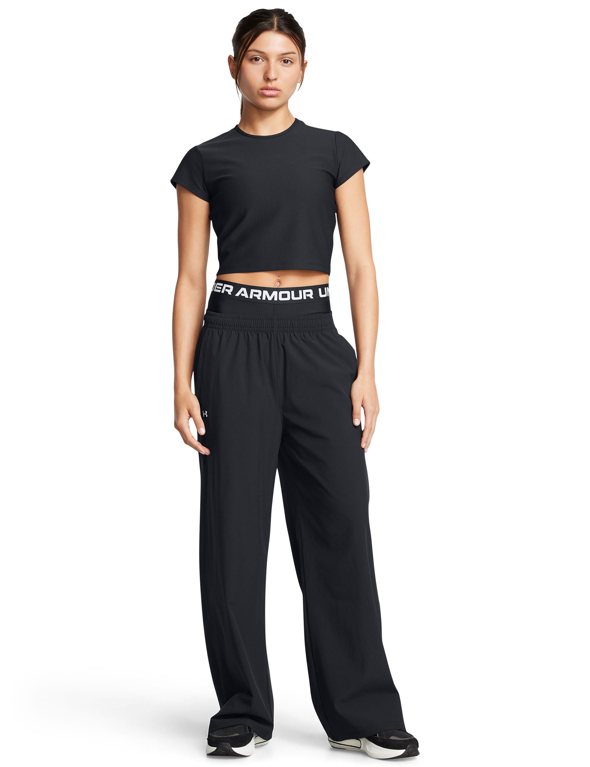Rival Wide Leg Pants for Women - Black & White High Waist Palazzo Trousers | Comfortable Office Wear & Casual Outfit