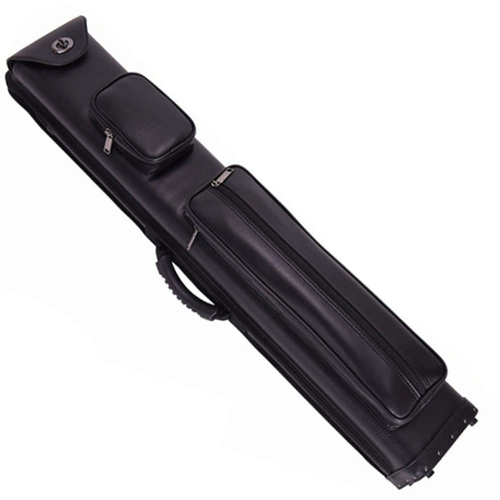 OJUN 3x5 Pool Cue Hard Case - Lightweight Leatherette Billiard Stick Carrying Case for 1/2 Snooker Cues - Perfect for Travel & Tournament Play