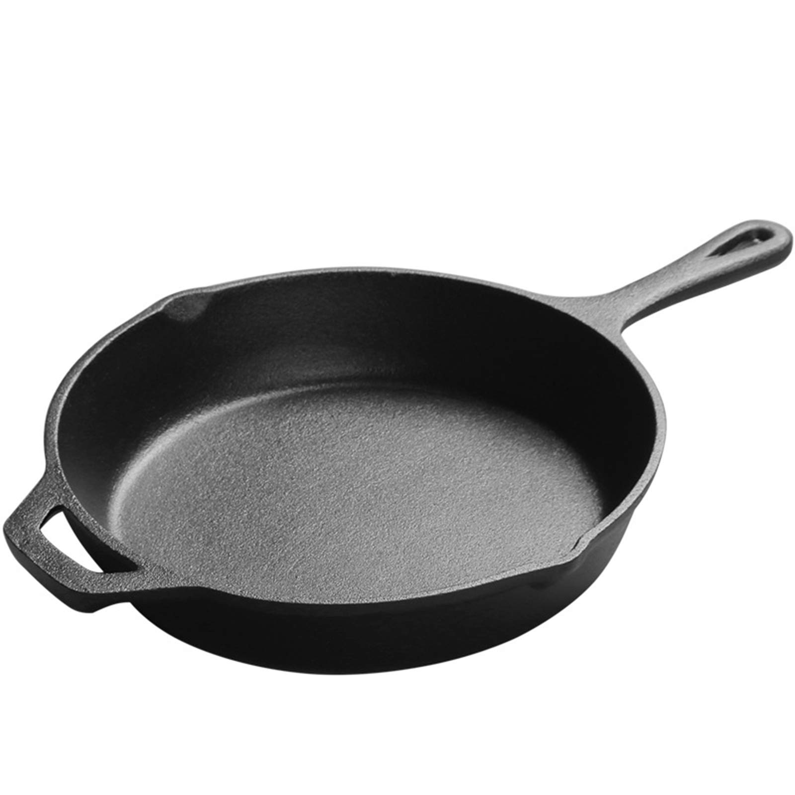 Premium Eurobuy Cast Iron Skillet - No Coating, Helper Handle - Heavy Duty Frying Pan for Stovetop, Oven & Grill - Perfect for Home Cooking, Camping, Baking & Outdoor BBQ