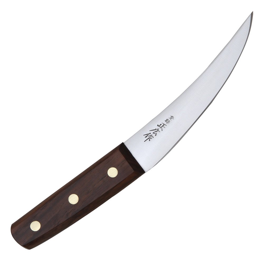 Premium Rose Masahiro 150mm (5.9 Inch) Carbon Steel Kitchen Gutting Knife - Professional Japanese Chef Knife for Filleting Fish, Poultry & Meat Preparation