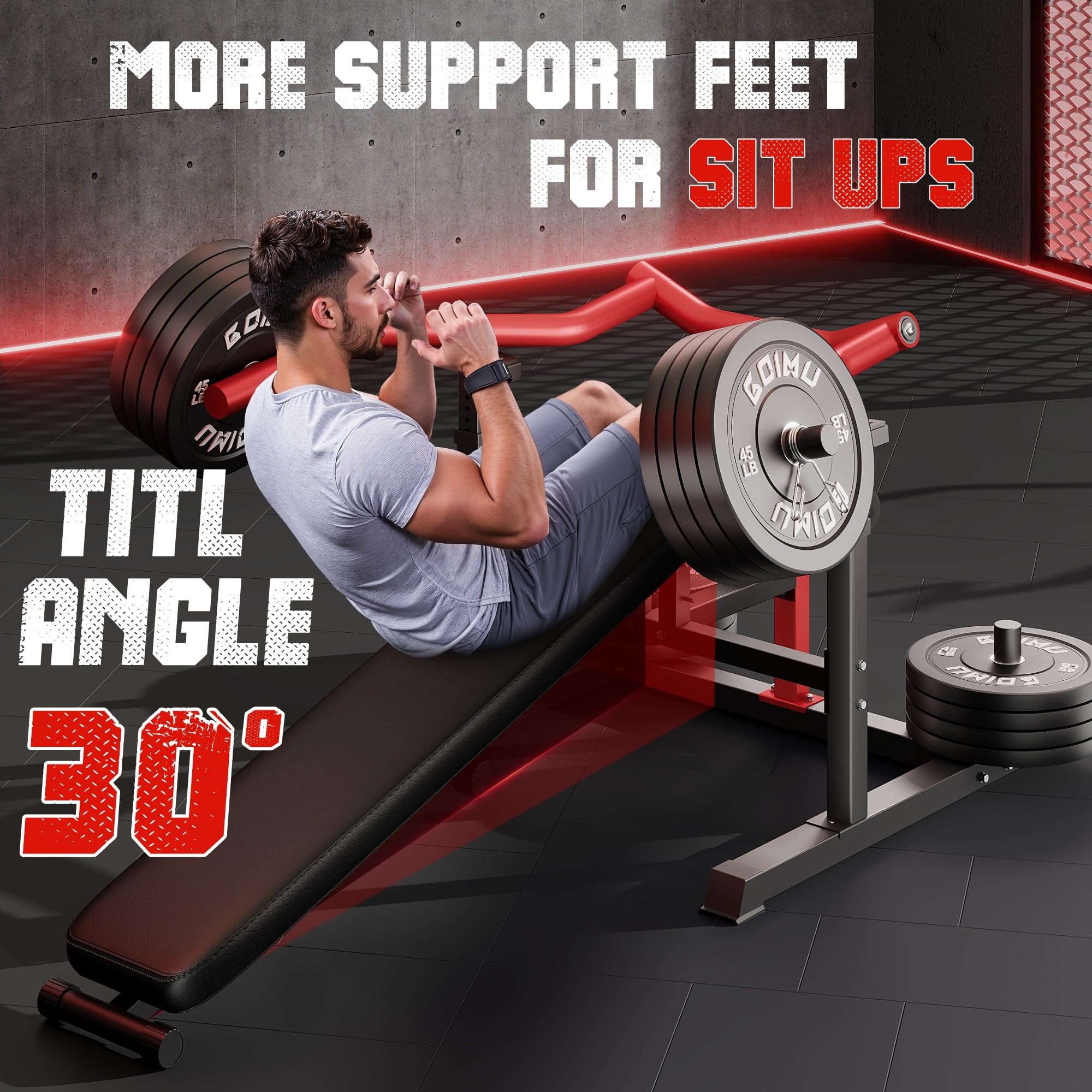 Adjustable Flat Incline Chest Press Machine with Independent Converging Arms - Home Gym Equipment for Chest & Ab Workouts | Perfect for Strength Training & Muscle Building at Home