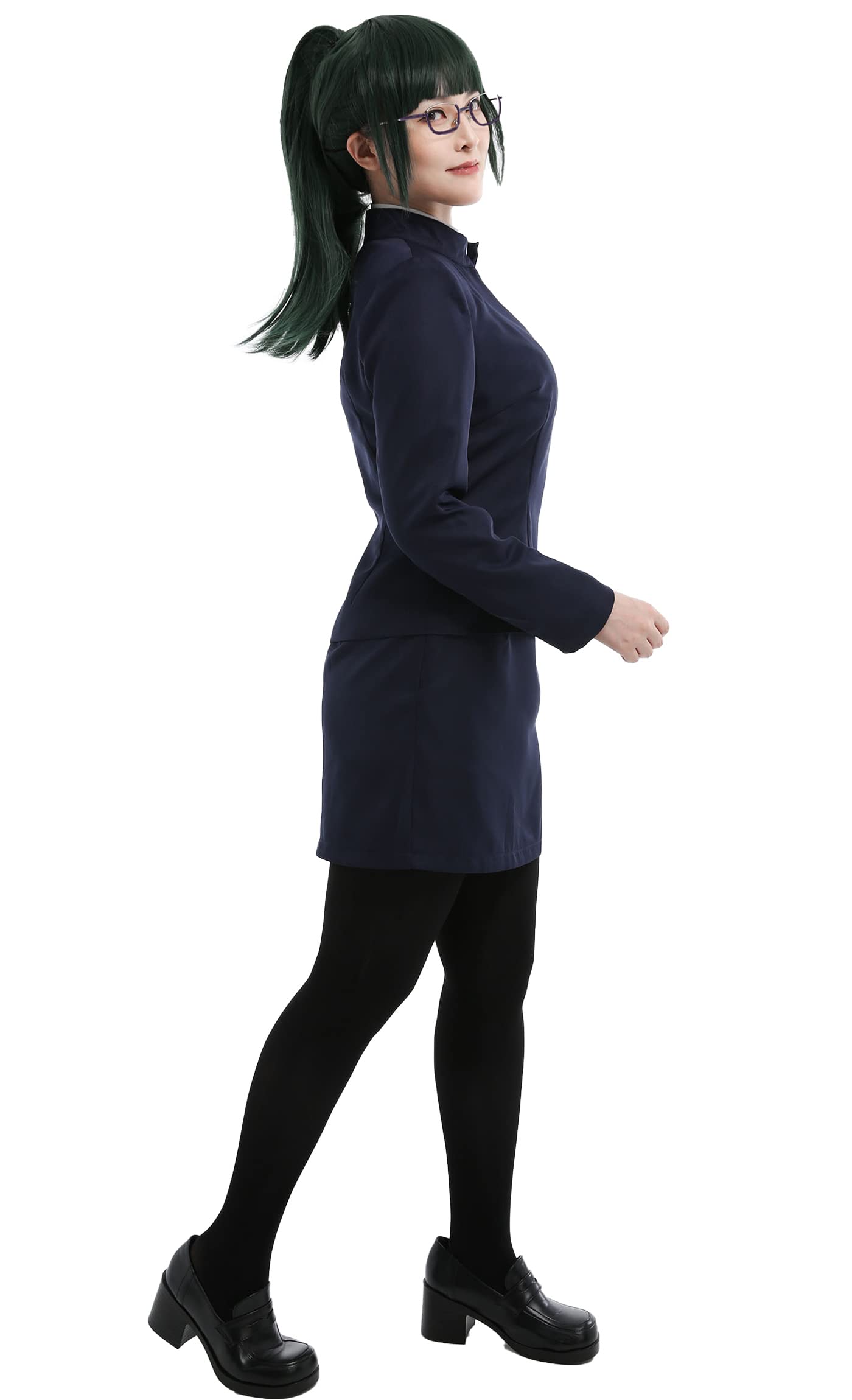 Haikyuu Maki Cosplay Costume - Japanese Anime JK Uniform Set with Coat, Skirt, Shirt & Stockings | Perfect for Cosplay Events, Halloween & Anime Conventions