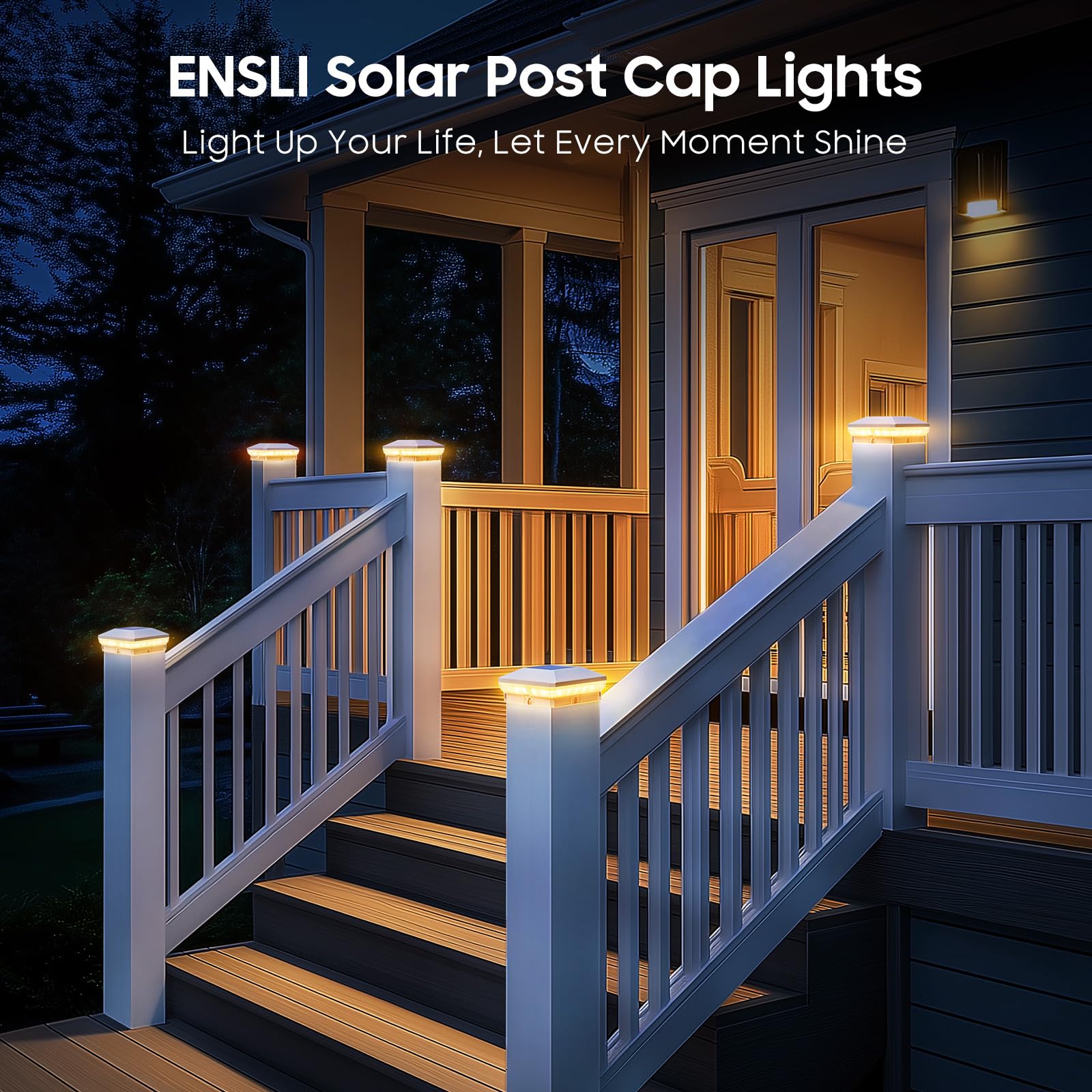 12 Pack Solar Post Cap Lights Outdoor - 40 LEDs 4x4 Waterproof Fence Lights with 3 Modes (30 Lumens) - Solar Powered Deck Lights for Vinyl & Wooden Posts - Perfect for Garden, Patio, Pathway & Backyard Lighting