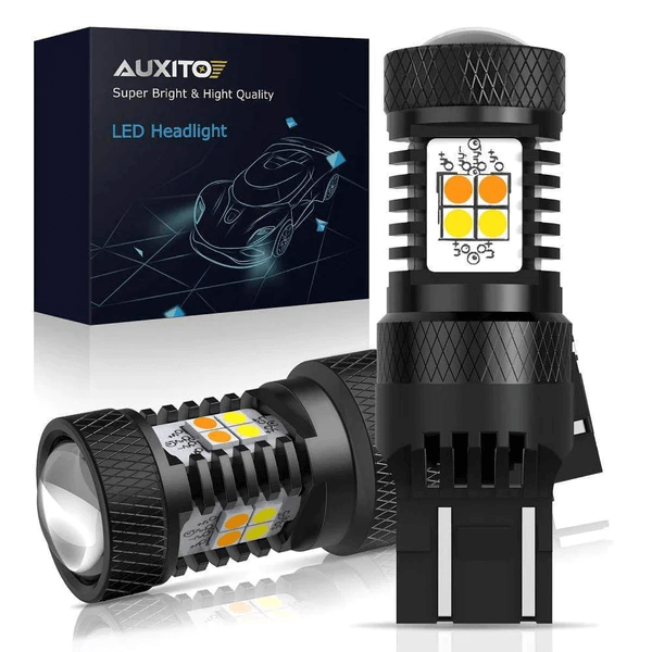 2011-2024 Jeep Grand Cherokee LED Turn Signal Bulbs - 7443 Amber Yellow/White Replacement Lights - Upgrade for Better Visibility & Safety (Perfect for Night Driving & Off-Road Adventures)