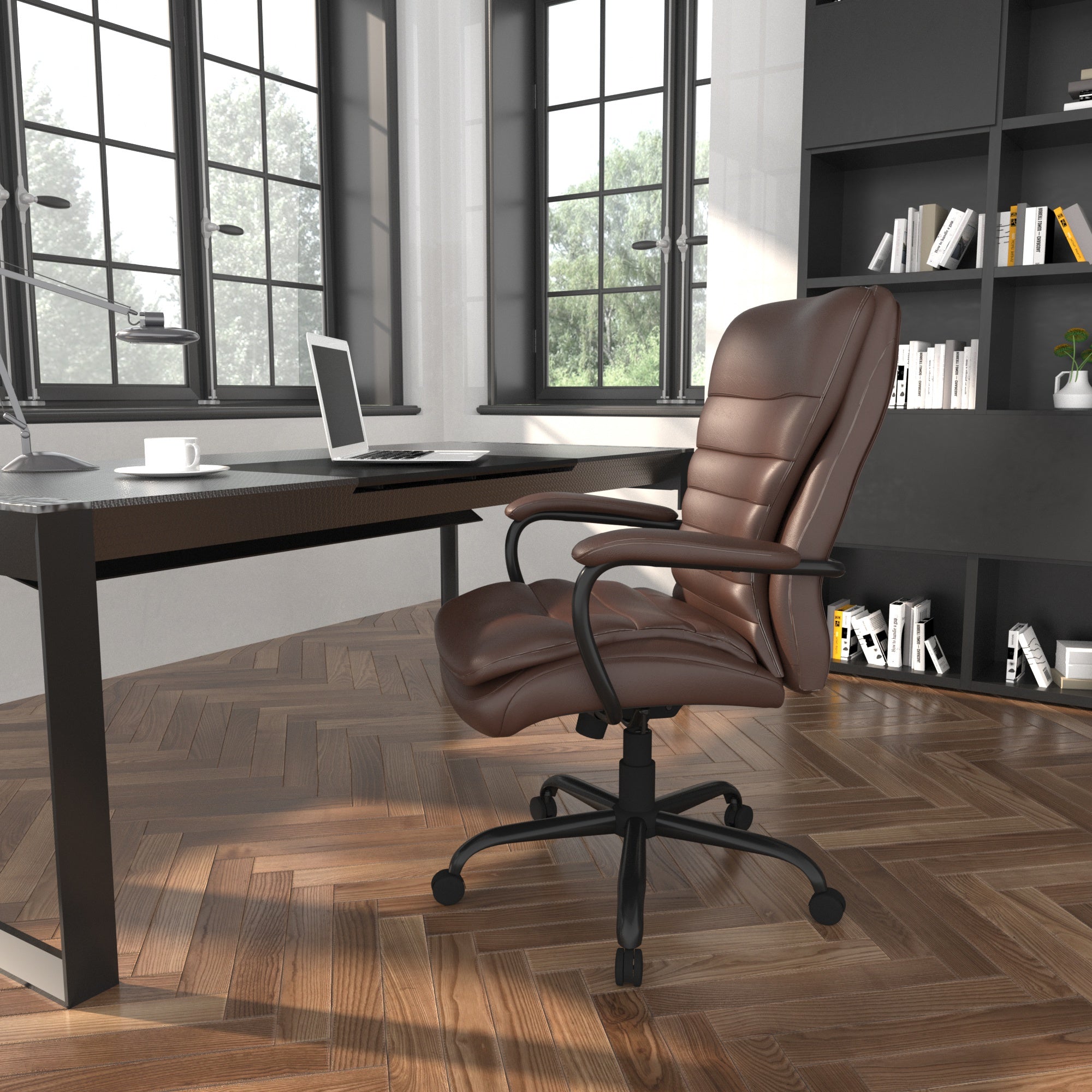 Premium Boss Heavy Duty Executive Office Chair - Black or Brown [B991] - Ergonomic Support for Long Work Hours, Home Office & Conference Rooms