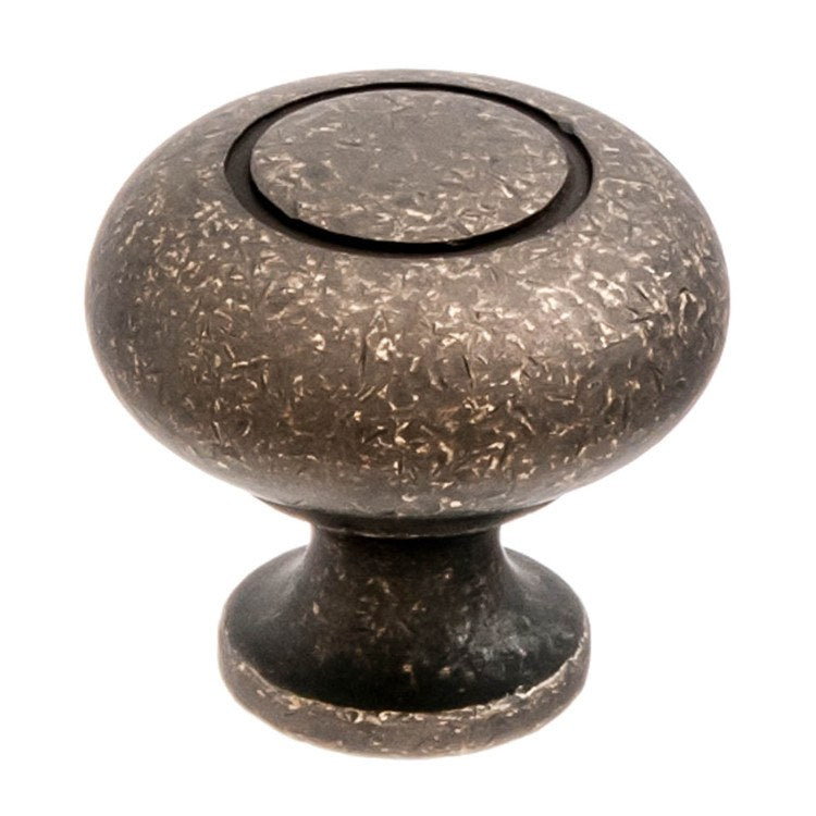Vintage 1920 Series 1 1/4 Inch Round Cabinet Knob - Antique Brass Hardware for Kitchen Cabinets, Dressers & Furniture Restoration