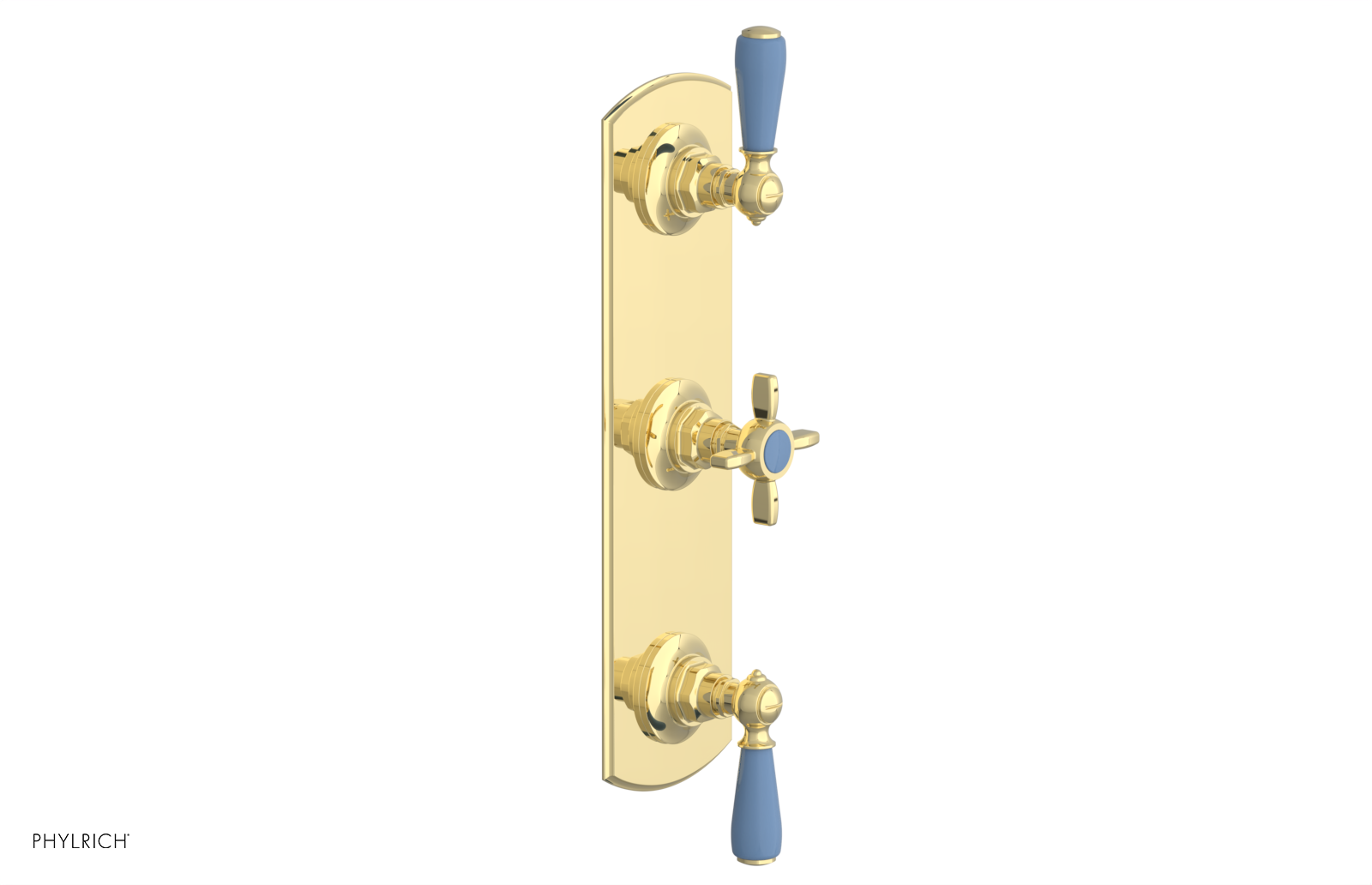 Jamestown Thermostatic Shower Valve with Dual Volume Control & Light Blue Accents - 4740 Series | Perfect for Modern Bathroom Renovations & Spa-Like Shower Experiences