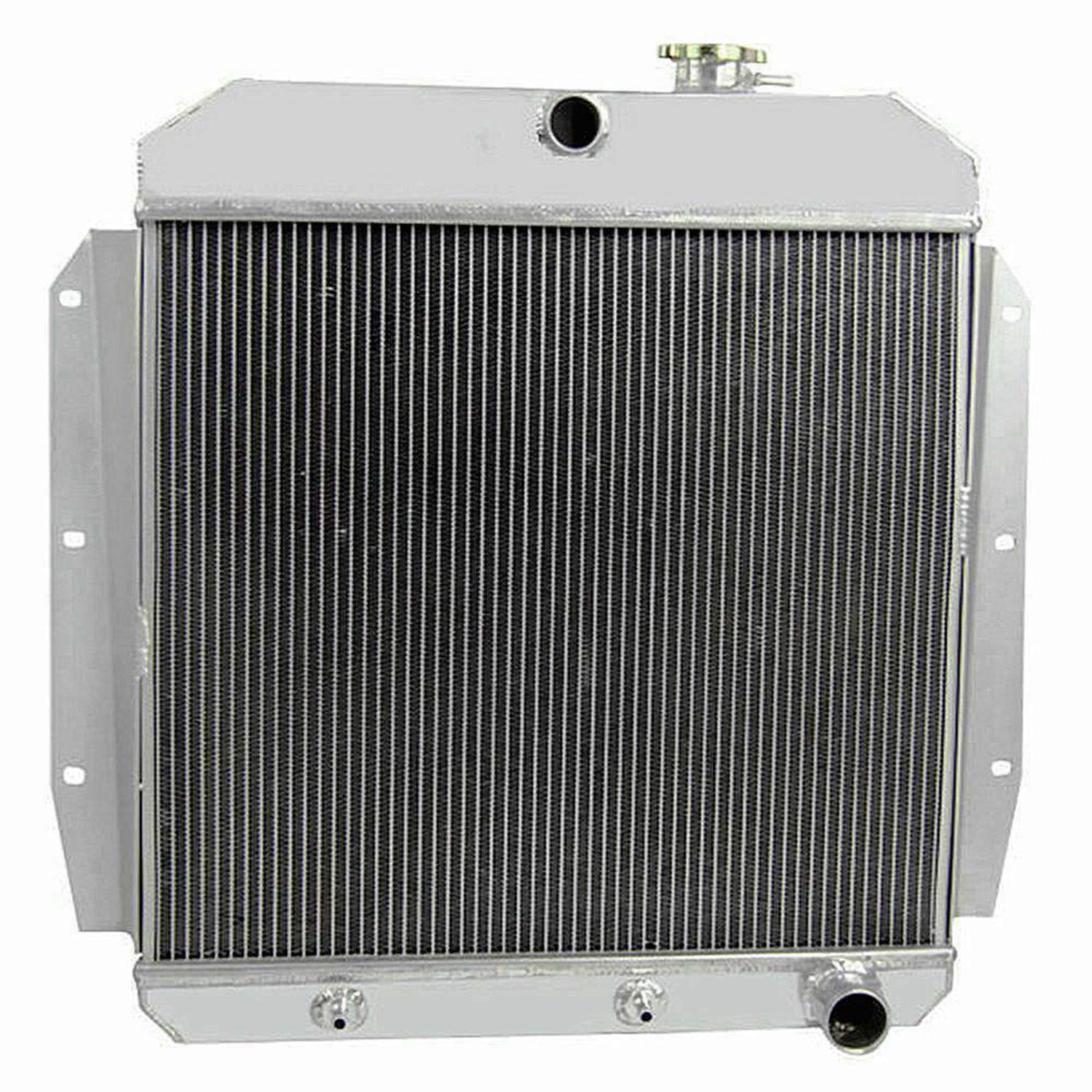 ALLOYWORKS 3-Row Aluminum Radiator with Shroud Fan & Relay Kit - Compatible with 1955-1959 Chevy GMC Truck, Chevrolet Apache (L6/V8 Engines) | Heavy-Duty Cooling for Classic Pickup Restoration & Off-Road Performance