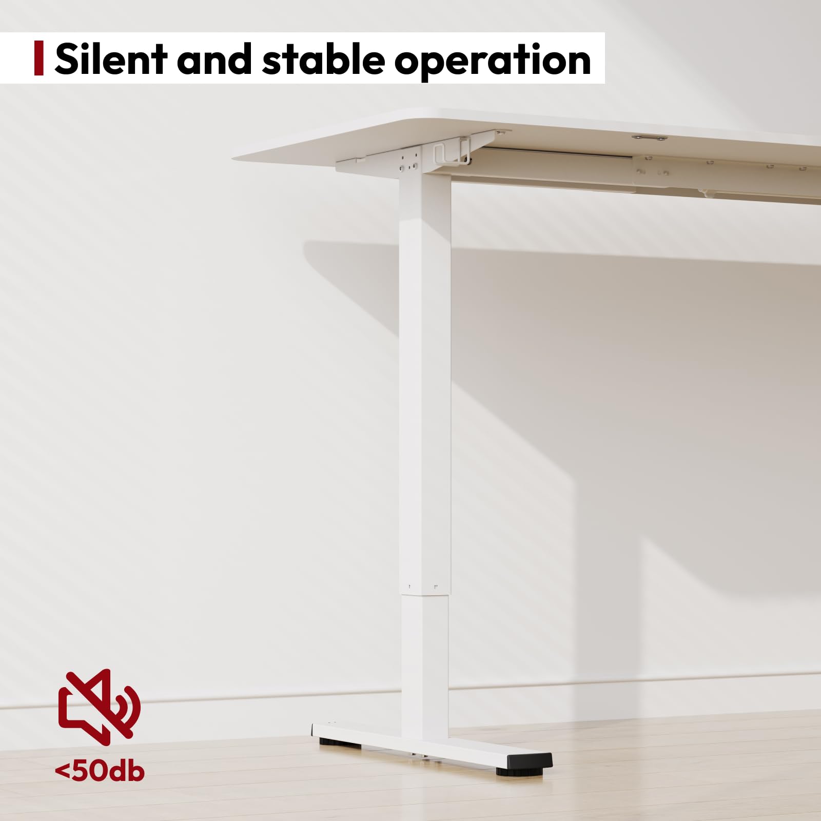 SANODESK 79x32 Inch Electric Standing Desk - Height Adjustable Sit Stand Desk with Splice Board, White Frame & White Top - Perfect for Home Office, Gaming & Computer Workstations