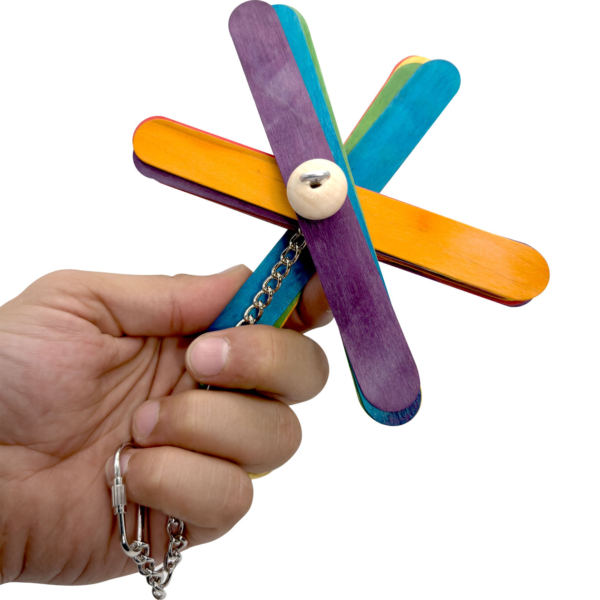 1121 Rainbow Chew Spinner - Sensory Chew Necklace for Kids & Adults with Autism/ADHD - BPA-Free Silicone Teether Toy for Anxiety Relief & Focus - Perfect for Classroom, Travel & Stress Relief