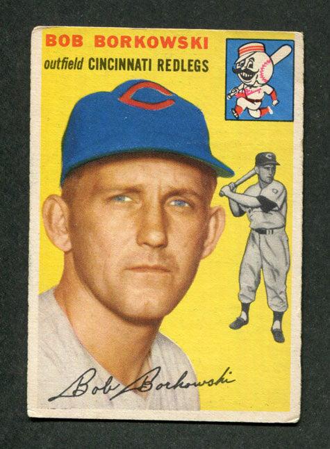 1954 Topps #138 Bob Borkowski Cincinnati Redlegs Vintage Baseball Card - Perfect for Collectors, Sports Memorabilia & Display