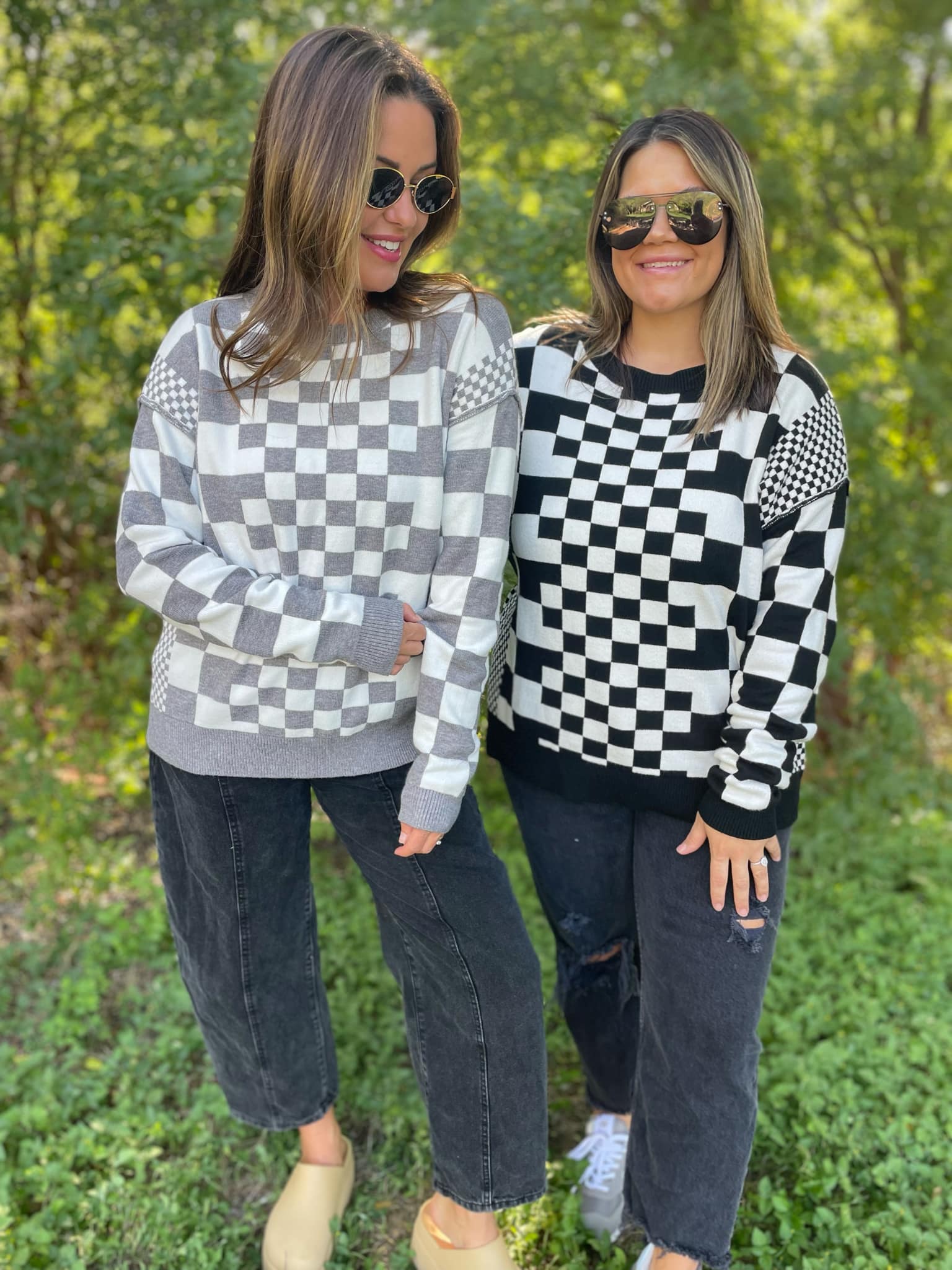 PREORDER: Stylish Checkered Sweater for Women & Men - 4 Color Options - Cozy Knit Pullover for Fall & Winter Fashion - Perfect for Casual Outfits, Office Wear & Holiday Gatherings