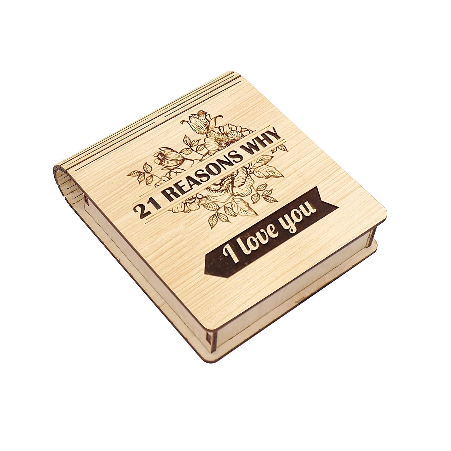 Custom Laser Engraved Wooden Heart Keepsake Box - Personalized Anniversary, Birthday & Romantic Gift for Loved Ones | Perfect for Jewelry, Rings & Special Memories (Brown)